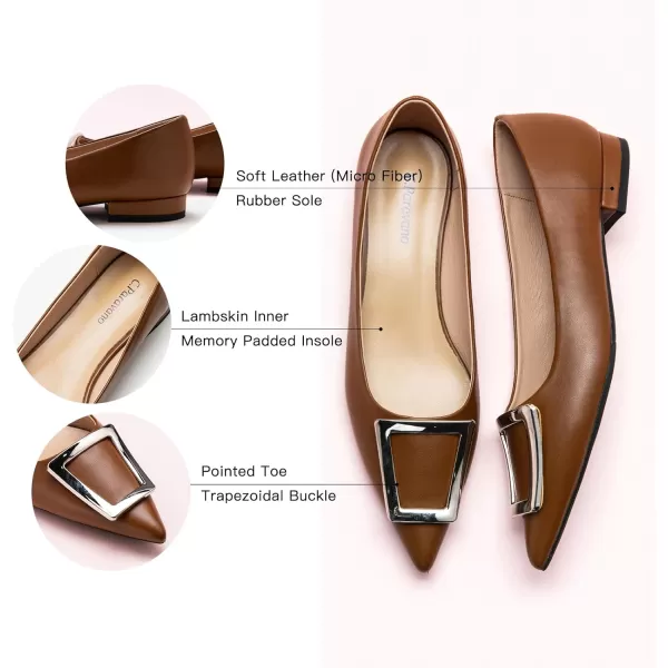 C.Paravano Flats Shoes for Women Pointed Toe Flats Dressy Flats Ballet Flats Shoes Patent Leather Shoes Comfortable Slip On Flat