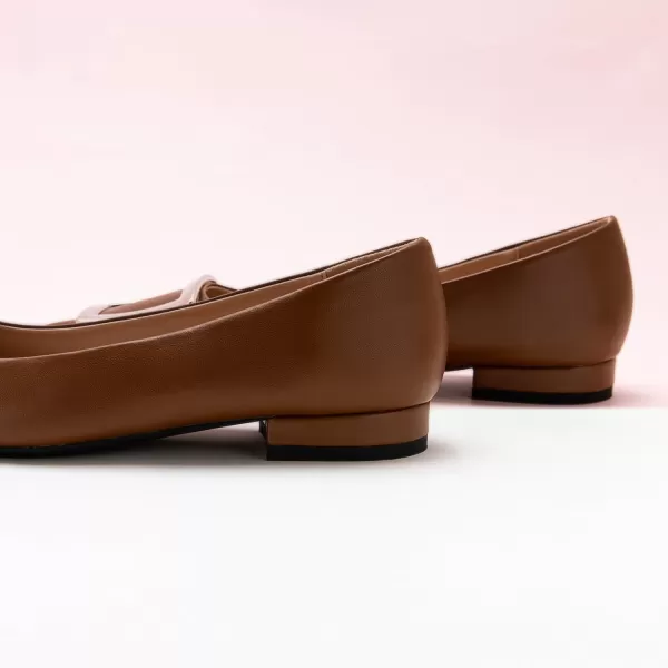 C.Paravano Flats Shoes for Women Pointed Toe Flats Dressy Flats Ballet Flats Shoes Patent Leather Shoes Comfortable Slip On Flat