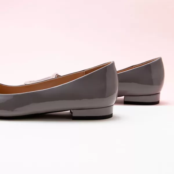 C.Paravano Flats Shoes for Women Pointed Toe Flats Dressy Flats Ballet Flats Shoes Patent Leather Shoes Comfortable Slip On Flat