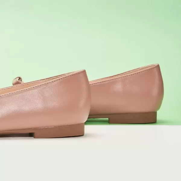 imageCParavano Chic Bow Knot Flats Fashion Hollow Out Design Round Toe Shoes Comfortable Daily Dress FlatsDark Pinkb6