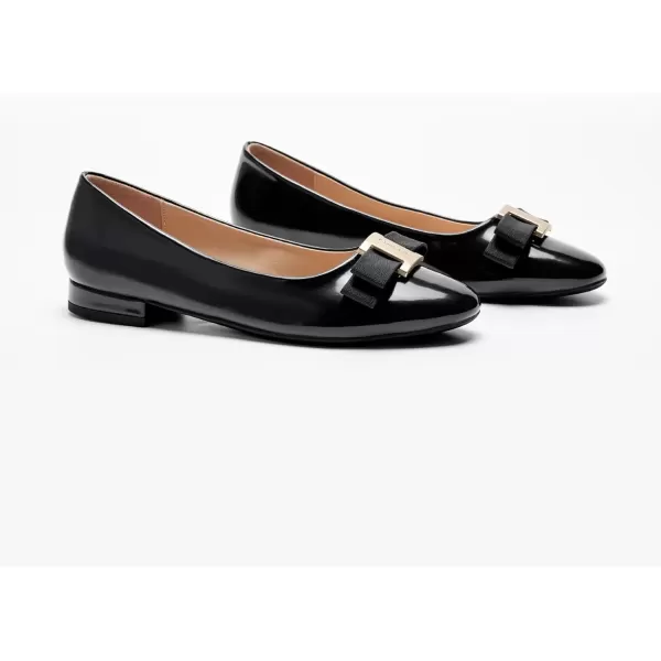 imageCParavano Womens Flats Bowknot Shoes Ballet Flats for Women Round Toe Flats Leather Shoes for Women Womens Shoes Dressy Casual OfficeBlack