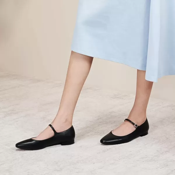 imageCParavano Mary Jane Shoes for Women  Womens Round Toe Flats  Strap Flats Shoes  Womens Flats  Mary Jane Flats  Leather Ballet Flats  Dressy ShoesX6cblack