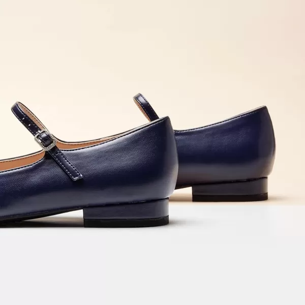 imageCParavano Mary Jane Shoes for Women  Womens Round Toe Flats  Strap Flats Shoes  Womens Flats  Mary Jane Flats  Leather Ballet Flats  Dressy ShoesX6cnavy