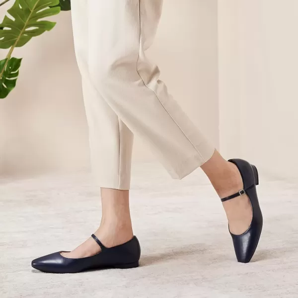 imageCParavano Mary Jane Shoes for Women  Womens Round Toe Flats  Strap Flats Shoes  Womens Flats  Mary Jane Flats  Leather Ballet Flats  Dressy ShoesX6cnavy