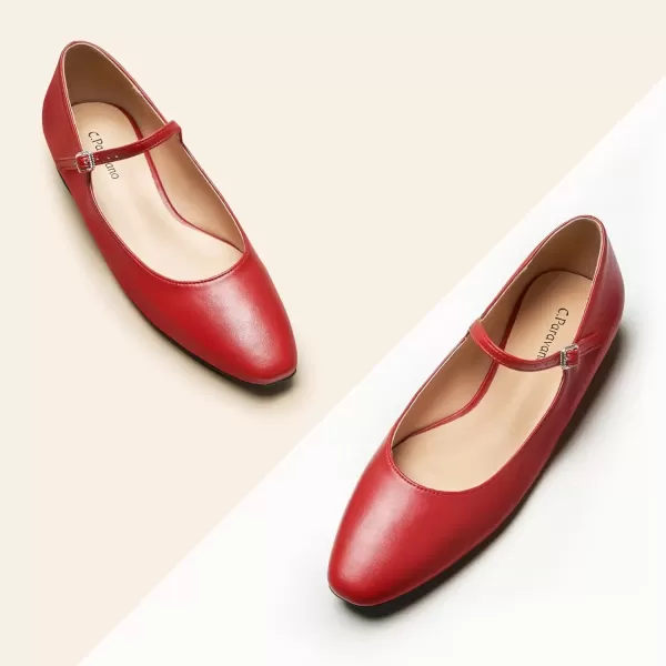 imageCParavano Mary Jane Shoes for Women  Womens Round Toe Flats  Strap Flats Shoes  Womens Flats  Mary Jane Flats  Leather Ballet Flats  Dressy ShoesX6cred