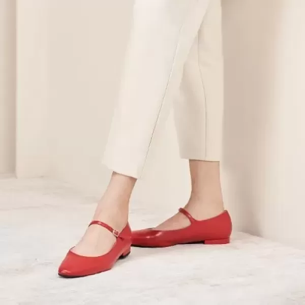 imageCParavano Mary Jane Shoes for Women  Womens Round Toe Flats  Strap Flats Shoes  Womens Flats  Mary Jane Flats  Leather Ballet Flats  Dressy ShoesX6cred