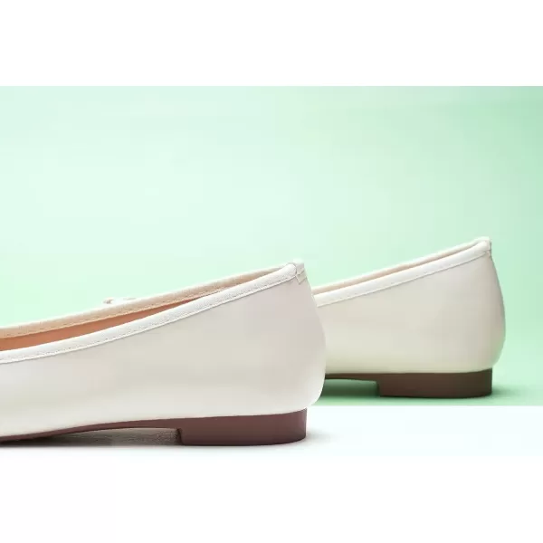 imageCParavano Women Flats Shoes  Ballet Flat for Womens  Slip On Womens Flats  Round Toe Dress ShoesWhited