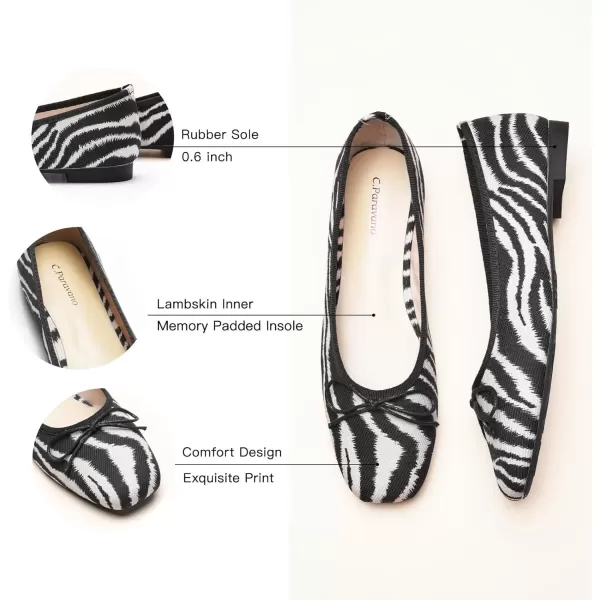 imageCParavano Women Flats Shoes  Ballet Flat for Womens  Slip On Womens Flats  Round Toe Dress ShoesZebrag