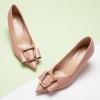 imageCParavano Metal Buckle Pointy Pumps Heels for Women Sexy Wedding Shoes Dressy Low Heel for Formal Events Work Casual Heels Leather Pumps for Office AttirePink E3