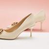imageCParavano Pointed Toe Heels Closed Toe Womens Pumps Low Heel for Formal Events Dress Pump Leather Pumps for Women Dressy Womens Heels Comfortable DressyWhite E2