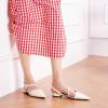 imageCParavano Slingback Flats for Women Crocdile Print Pointed Toe Flats Sandals Adjustable Ankle Strap Slingback Slip on ShoesOffwhite
