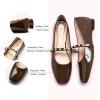 imageCParavano Mary Jane Shoes for Women  Womens Flats  Womens Mary Jane  Leather Ballet FlatChocolatee