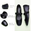 imageCParavano Mary Jane Shoes for Women  Womens Flats  Womens Mary Jane  Leather Ballet FlatMatte Blacka