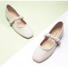 imageCParavano Mary Jane Shoes for Women  Womens Flats  Womens Mary Jane  Leather Ballet FlatMatte Whitea