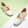 imageCParavano Mary Jane Shoes for Women  Womens Flats  Womens Mary Jane  Leather Ballet FlatWhitea
