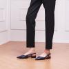 imageCParavano Womens Slingback Flats Pointed Toe Slingback Flats for Women Slingback Flats for Women Slingback Sandals Adjustable Ankle Strap ShoesSnakeskin Navy