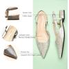 imageCParavano Womens Slingback Flats Pointed Toe Slingback Flats for Women Slingback Flats for Women Slingback Sandals Adjustable Ankle Strap ShoesSnakeskin Light Grey
