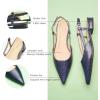 imageCParavano Womens Slingback Flats Pointed Toe Slingback Flats for Women Slingback Flats for Women Slingback Sandals Adjustable Ankle Strap ShoesSnakeskin Navy
