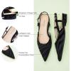 imageCParavano Womens Slingback Flats Pointed Toe Slingback Flats for Women Slingback Flats for Women Slingback Sandals Adjustable Ankle Strap ShoesZebra Flats