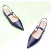 imageCParavano Womens Slingback Flats Pointed Toe Slingback Shoes Womens Pointed Toe Slingback Heels Slingback Kitten Heel Pumps Ankle Strap Flats Sandals Comfort Leather Dress ShoesCroc Navy Flats