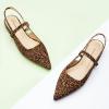 imageCParavano Womens Slingback Flats Pointed Toe Slingback Shoes Womens Pointed Toe Slingback Heels Slingback Kitten Heel Pumps Ankle Strap Flats Sandals Comfort Leather Dress ShoesLeopard Flats