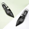 imageCParavano Womens Slingback Flats Pointed Toe Slingback Shoes Womens Pointed Toe Slingback Heels Slingback Kitten Heel Pumps Ankle Strap Flats Sandals Comfort Leather Dress ShoesCroc Black Heels
