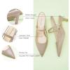 imageCParavano Womens Slingback Flats Pointed Toe Slingback Shoes Womens Pointed Toe Slingback Heels Slingback Kitten Heel Pumps Ankle Strap Flats Sandals Comfort Leather Dress ShoesCroc Light Coffee Heels