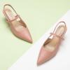imageCParavano Womens Slingback Flats Pointed Toe Slingback Shoes Womens Pointed Toe Slingback Heels Slingback Kitten Heel Pumps Ankle Strap Flats Sandals Comfort Leather Dress ShoesPink Heels