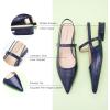 imageCParavano Womens Slingback Flats Pointed Toe Slingback Shoes Womens Pointed Toe Slingback Heels Slingback Kitten Heel Pumps Ankle Strap Flats Sandals Comfort Leather Dress ShoesCroc Navy Flats