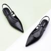 imageCParavano Womens Slingback Flats Pointed Toe Slingback Shoes Womens Pointed Toe Slingback Heels Slingback Kitten Heel Pumps Ankle Strap Flats Sandals Comfort Leather Dress ShoesCroc Black Flats