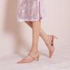 imageCParavano Womens Slingback Flats Pointed Toe Slingback Shoes Womens Pointed Toe Slingback Heels Slingback Kitten Heel Pumps Ankle Strap Flats Sandals Comfort Leather Dress ShoesPink Heels