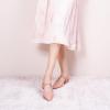 imageCParavano Womens Slingback Flats Pointed Toe Slingback Shoes Womens Pointed Toe Slingback Heels Slingback Kitten Heel Pumps Ankle Strap Flats Sandals Comfort Leather Dress ShoesPink Flats