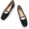 imageCParavano Mary Jane Shoes for Women  Womens Flats  Womens Mary Jane  Leather Ballet FlatBlacke