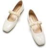 imageCParavano Mary Jane Shoes for Women  Womens Flats  Womens Mary Jane  Leather Ballet FlatWhitea