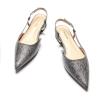 imageCParavano Womens Slingback Flats Pointed Toe Slingback Flats for Women Slingback Flats for Women Slingback Sandals Adjustable Ankle Strap ShoesSnakeskin Deep Grey