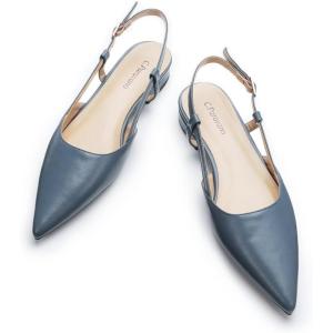 imageCParavano Womens Slingback Flats Pointed Toe Slingback Flats for Women Slingback Flats for Women Slingback Sandals Adjustable Ankle Strap ShoesBlue Flats