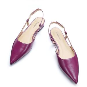 imageCParavano Womens Slingback Flats Pointed Toe Slingback Flats for Women Slingback Flats for Women Slingback Sandals Adjustable Ankle Strap ShoesPurple Flats