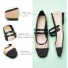 imageCParavano Mary Jane Shoes for Women  Womens Flats  Women Square Toe Flats  Leather Mary JaneBeige