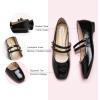imageCParavano Mary Jane Shoes for Women  Womens Flats  Women Square Toe Flats  Leather Mary JaneBlack