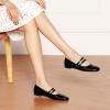 imageCParavano Mary Jane Shoes for Women  Womens Flats  Women Square Toe Flats  Leather Mary JaneBlack