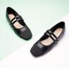 imageCParavano Mary Jane Shoes for Women  Womens Flats  Women Square Toe Flats  Leather Mary JaneBlackc
