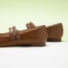 imageCParavano Mary Jane Shoes for Women  Womens Flats  Women Square Toe Flats  Leather Mary JaneBrown