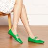 imageCParavano Mary Jane Shoes for Women  Womens Flats  Women Square Toe Flats  Leather Mary JaneGreen