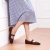 imageCParavano Mary Jane Shoes for Women  Womens Flats  Women Square Toe Flats  Leather Mary JaneLeopard