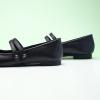 imageCParavano Mary Jane Shoes for Women  Womens Flats  Women Square Toe Flats  Leather Mary JaneMatte Black