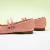 imageCParavano Mary Jane Shoes for Women  Womens Flats  Women Square Toe Flats  Leather Mary JanePink