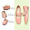 imageCParavano Mary Jane Shoes for Women  Womens Flats  Women Square Toe Flats  Leather Mary JanePink