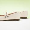 imageCParavano Mary Jane Shoes for Women  Womens Flats  Women Square Toe Flats  Leather Mary JaneWhite