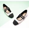 imageCParavano Mary Jane Shoes for Women  Womens Flats  Women Square Toe Flats  Leather Mary JaneWhitec