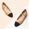 imageCParavano Mary Jane Shoes for Women  Womens Round Toe Flats  Strap Flats Shoes  Womens Flats  Mary Jane Flats  Leather Ballet Flats  Dressy Casual Work Office Party  Low Heel Dress ShoesX6abeige